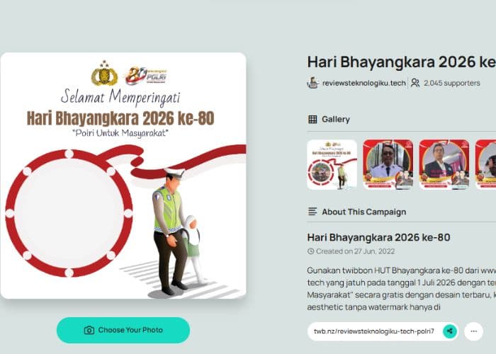 15 Link Twibbon HUT Bhayangkara ke-80 Gratis dan Keren untuk Media Sosial
