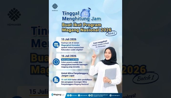 Pendaftaran Magang Kemnaker 2026 Diundur, Cek Jadwal Terbaru dan Cara Daftar MagangHub