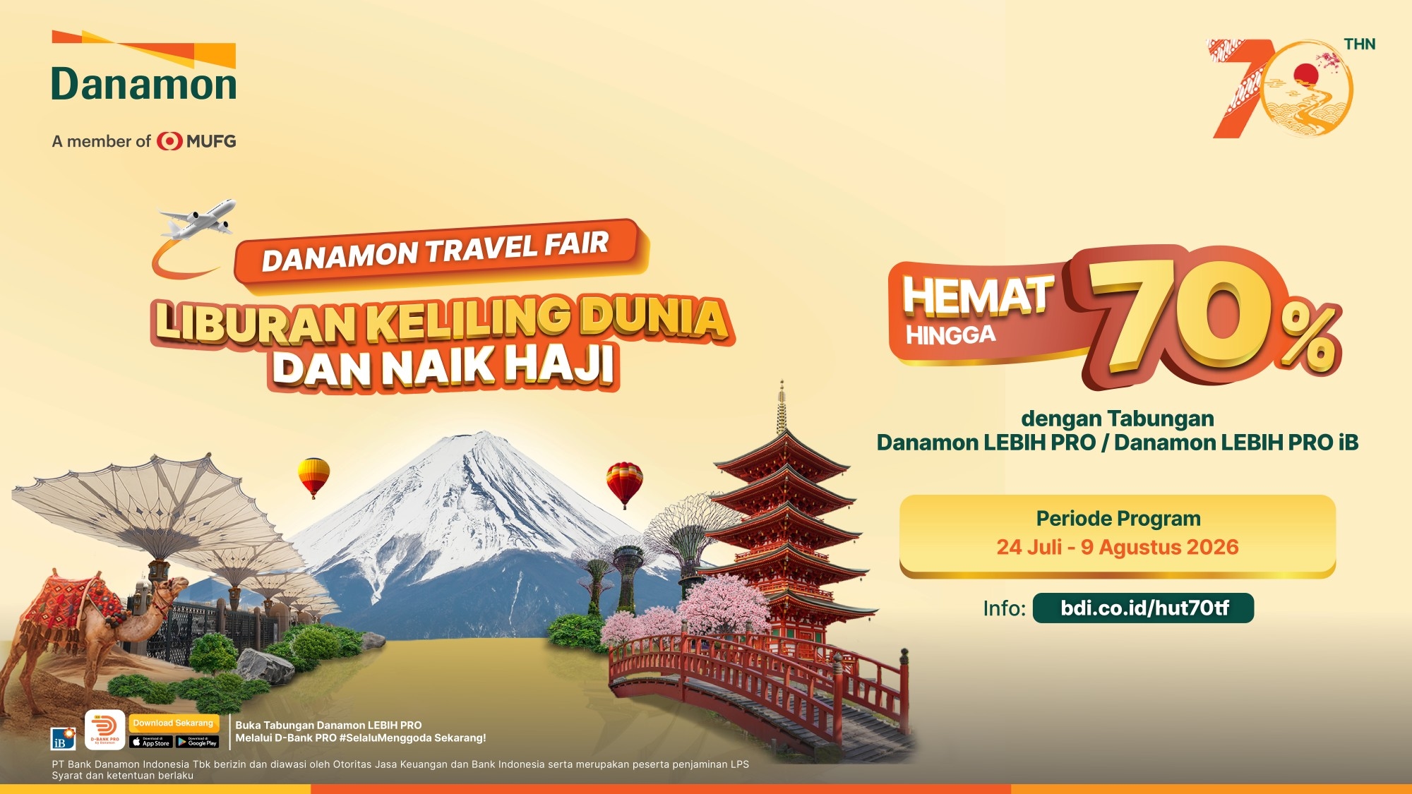 Promo Traveling Danamon Travel Fair: Diskon hingga Rp23 Juta untuk Liburan dan Perjalanan Ibadah