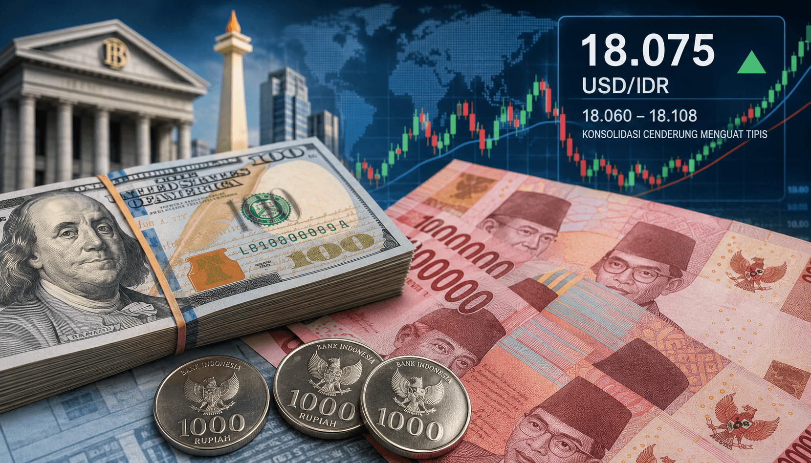 Kurs Dolar Hari Ini 29 Juli 2026: Rupiah Rp18.075, Cek BCA dan Mandiri!