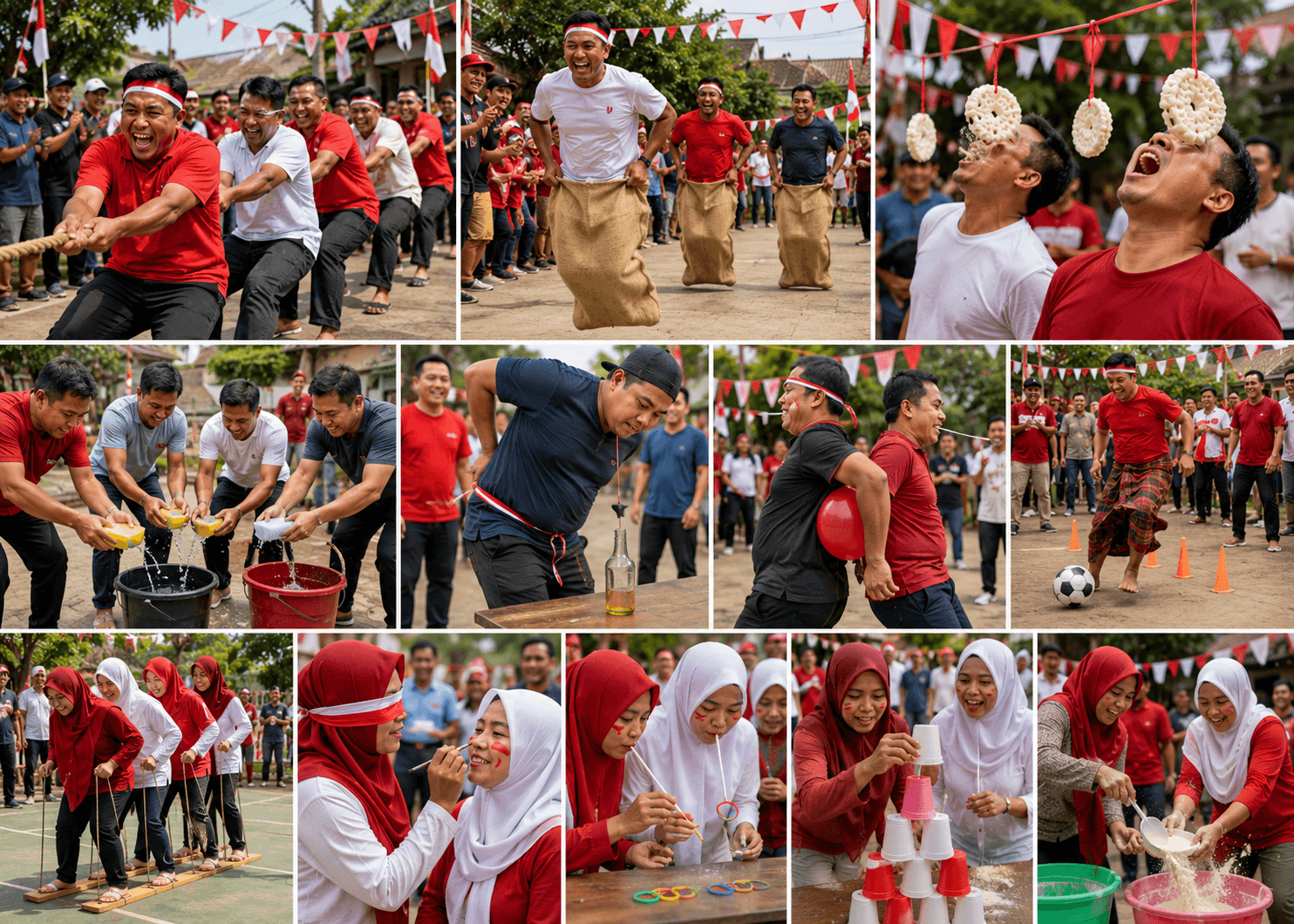 20 Lomba 17 Agustus untuk Bapak-bapak dan Ibu-ibu yang Seru, Lucu, dan Mudah Disiapkan