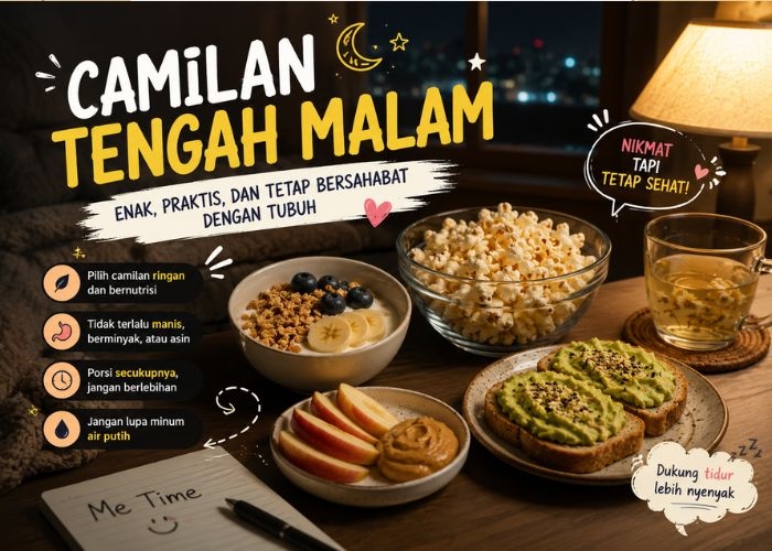 Lapar Tengah Malam? Ini Camilan yang Lebih Ramah untuk Tubuh