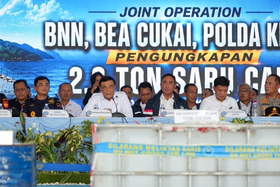 2,6 Ton Sabu Cair Digagalkan, Kemenko Polkam: Indonesia Bukan Pasar Narkoba