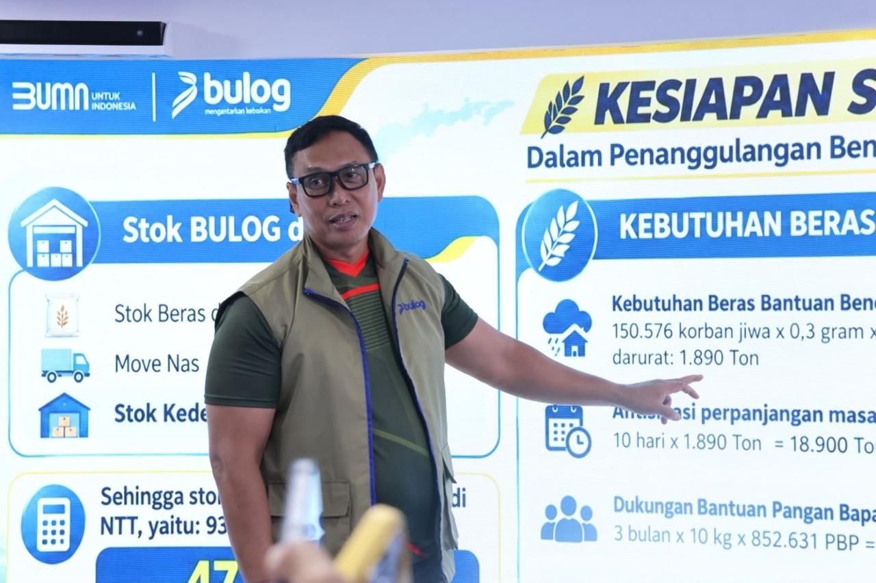 Bulog Siagakan 93.782 Ton Beras untuk Bencana NTT