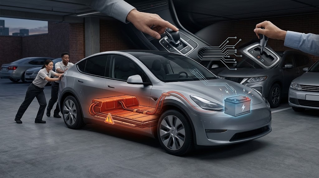 Kenapa Mobil Listrik Tidak Bisa Parkir Paralel? Ini Penjelasan soal Towing Mode dan Aki 12V