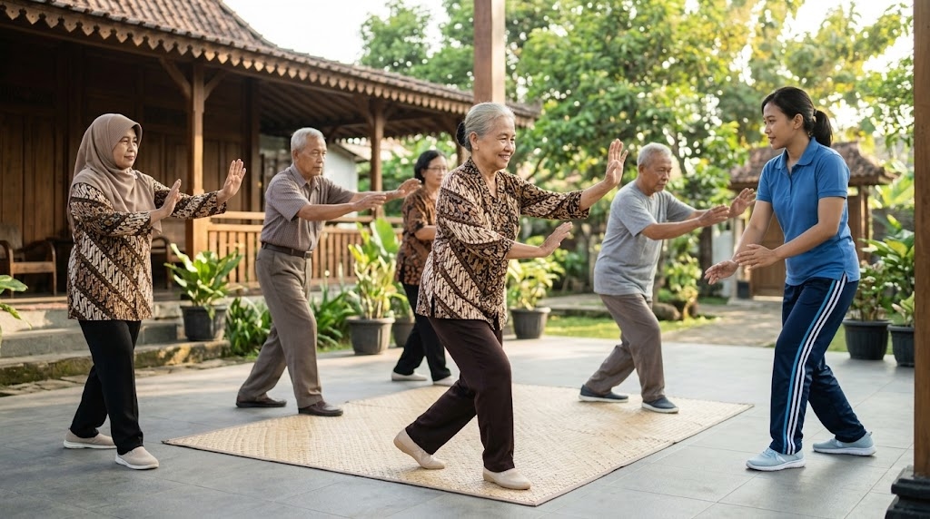 Dynamic Balance Exercise untuk Kurangi Risiko Jatuh, Ternyata Diadaptasi dari Pencak Silat