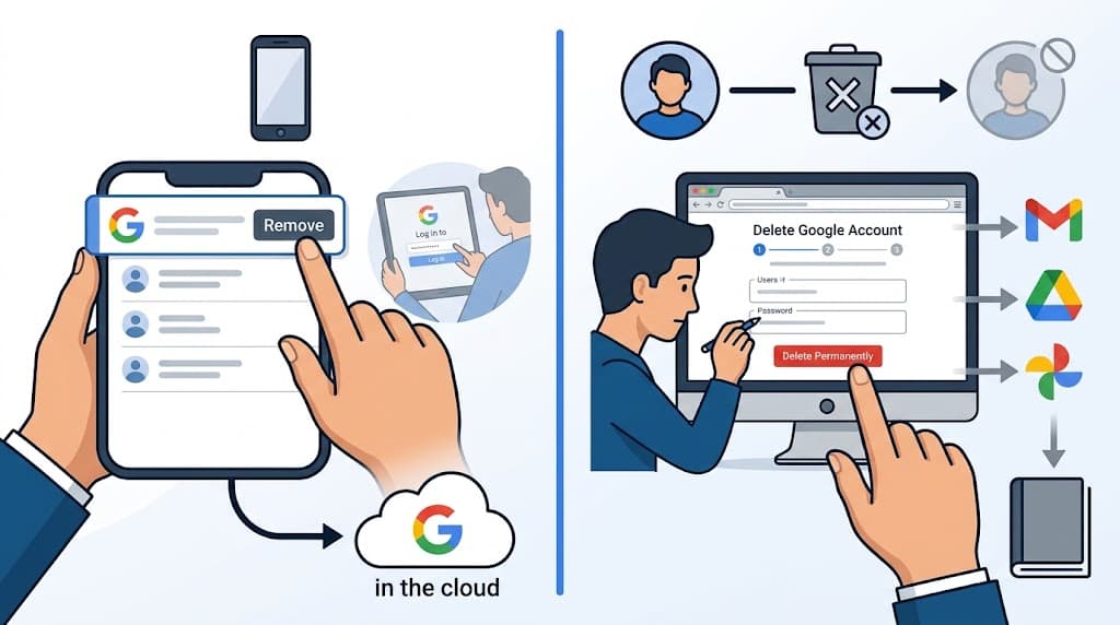 Cara Hapus Akun Google Secara Permanen dan dari HP, Ini Bedanya