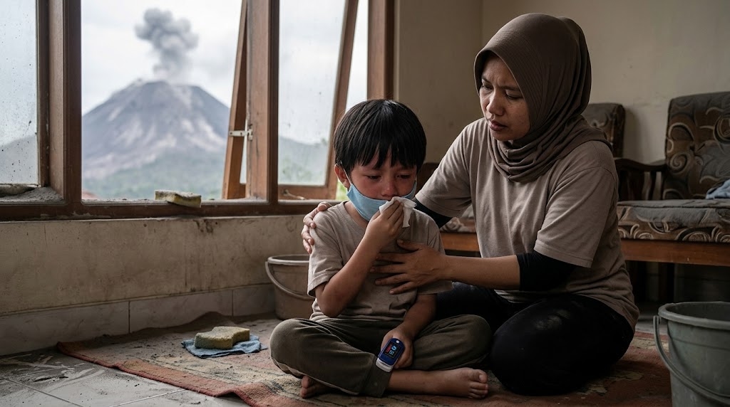 Cara Melindungi Fungsi Pernapasan dari Abu Vulkanik