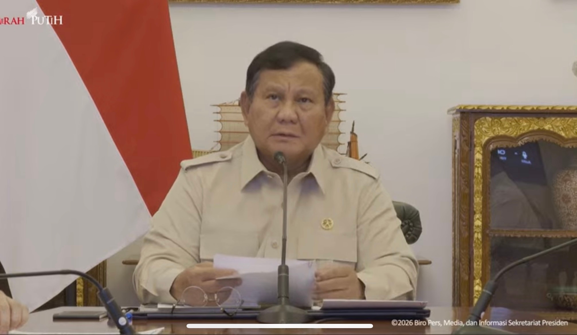 Prabowo: Alokasi Anggaran untuk Mitigasi Bencana Harus Kita Tambah secara Signifikan