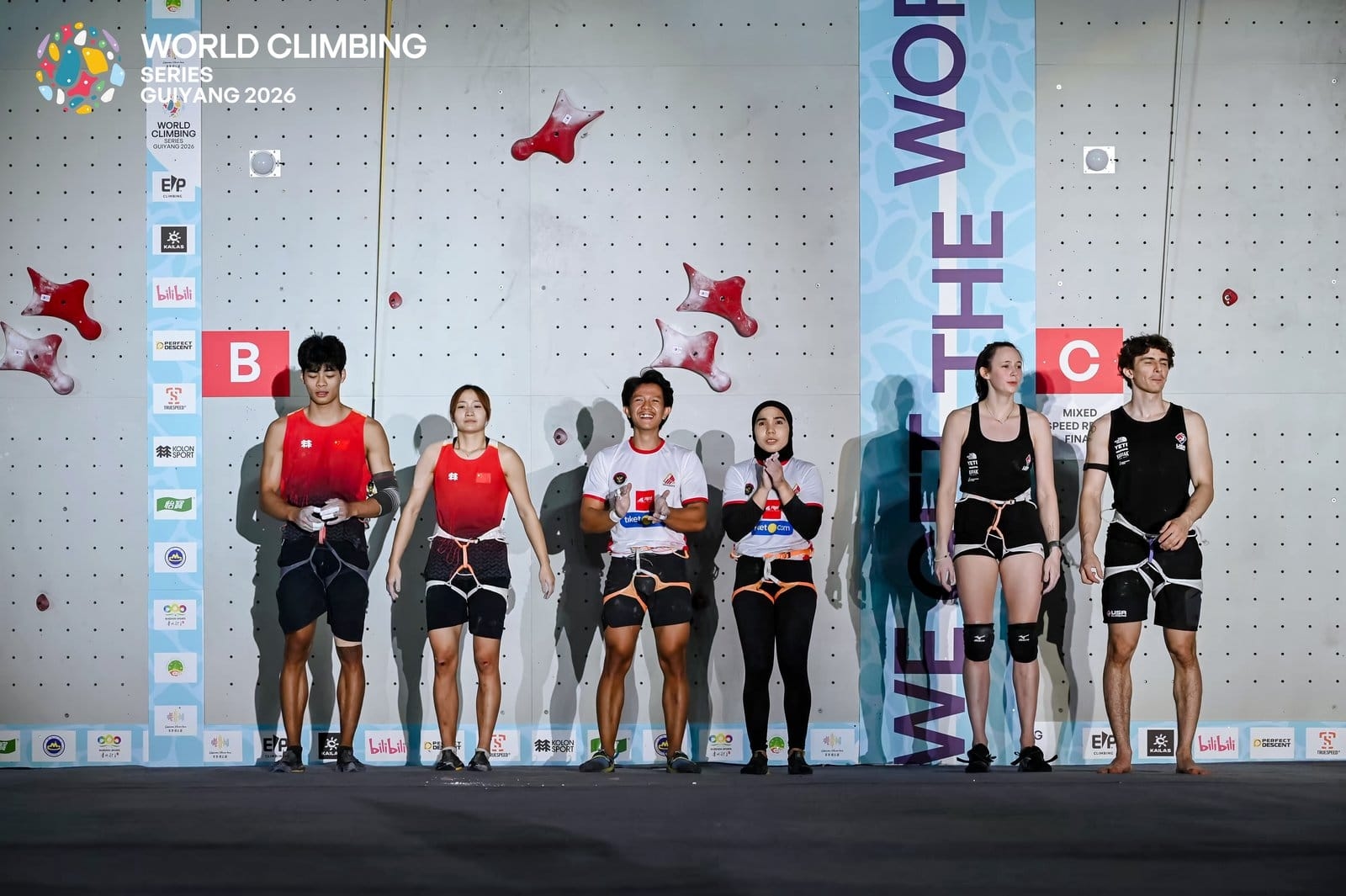 Giliran Sektor Panjat Tebing Relay Campuran Gondol Emas, Indonesia Dominasi Guiyang 2026