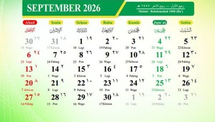 Kalender Jawa 16 September 2026: Watak Rabu Legi dan Aktivitas yang Cocok Dilakukan