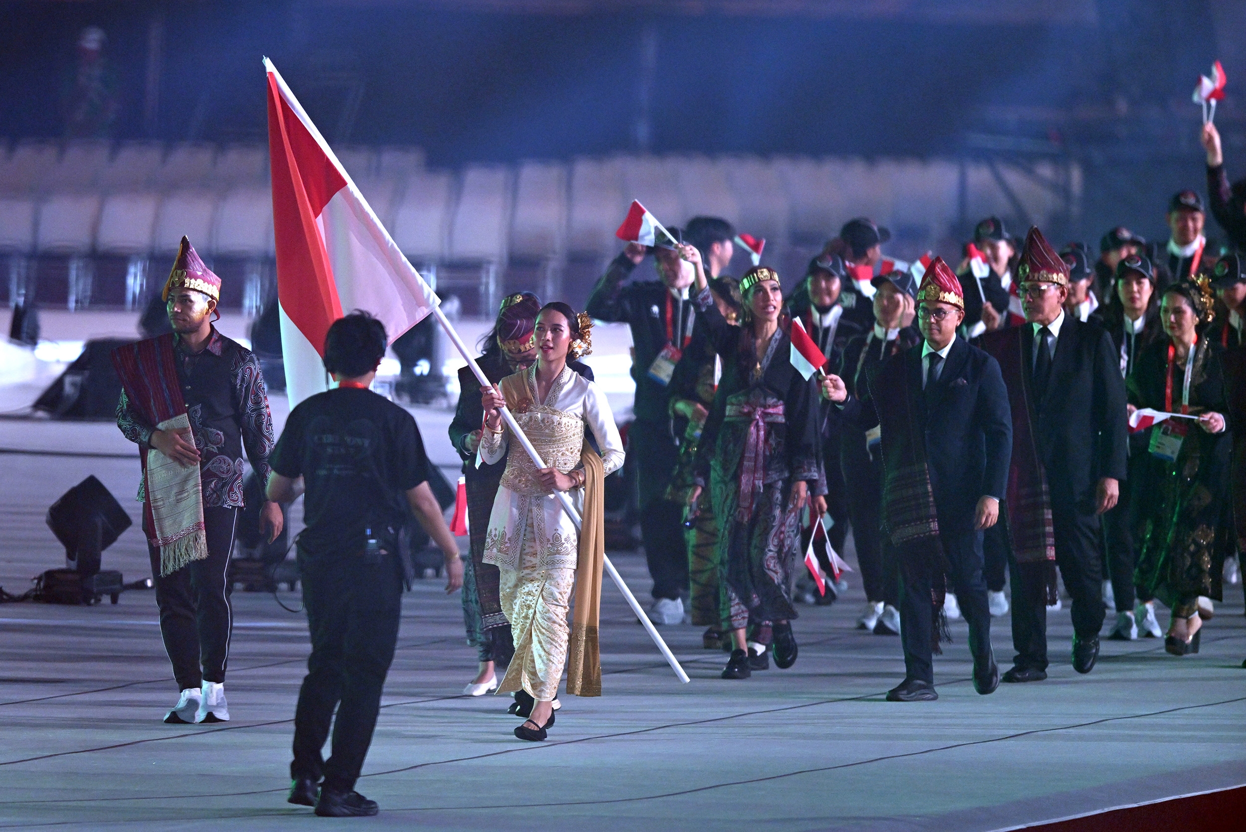 Defile Kontingen Indonesia dalam Asian Games 2026