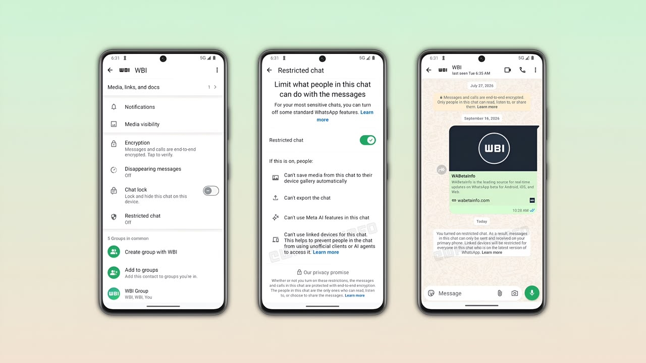 WhatsApp Uji Fitur Restricted Chat untuk Batasi Akses Pesan