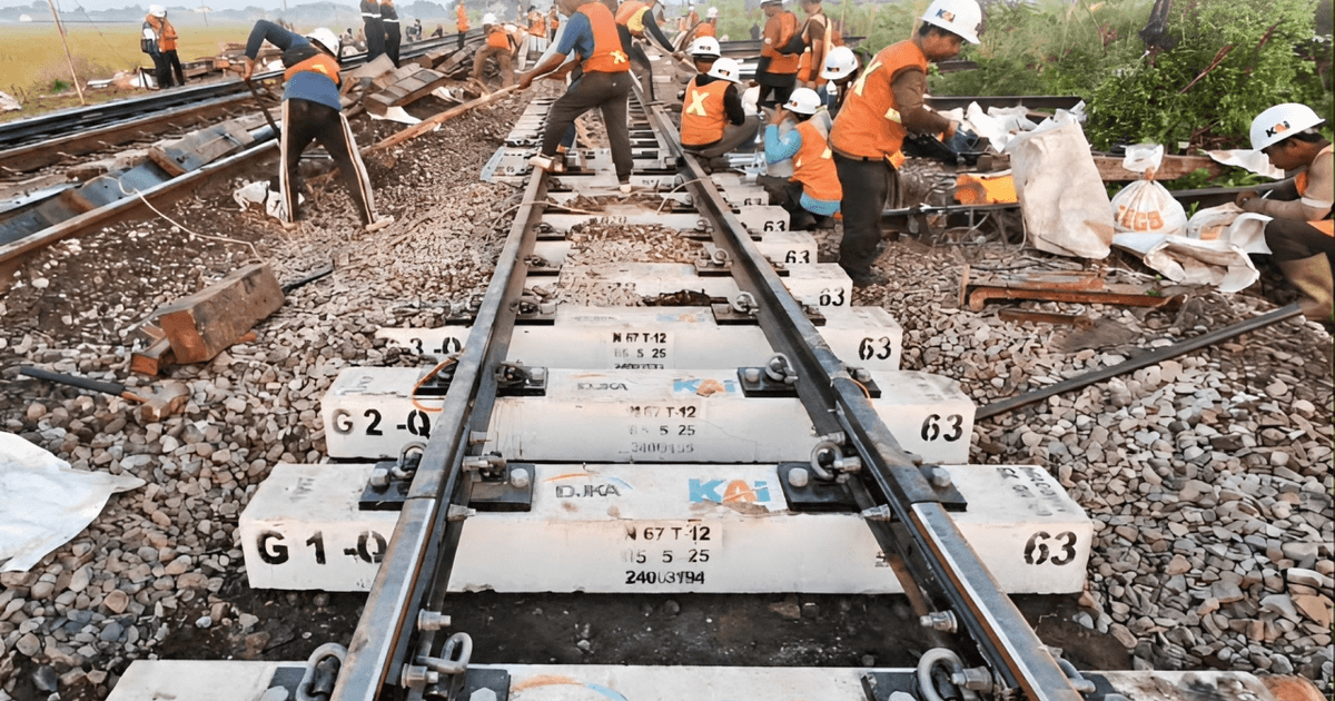 KAI Perkuat Perawatan Jalur Kereta, 20.581 Bantalan Ditangani