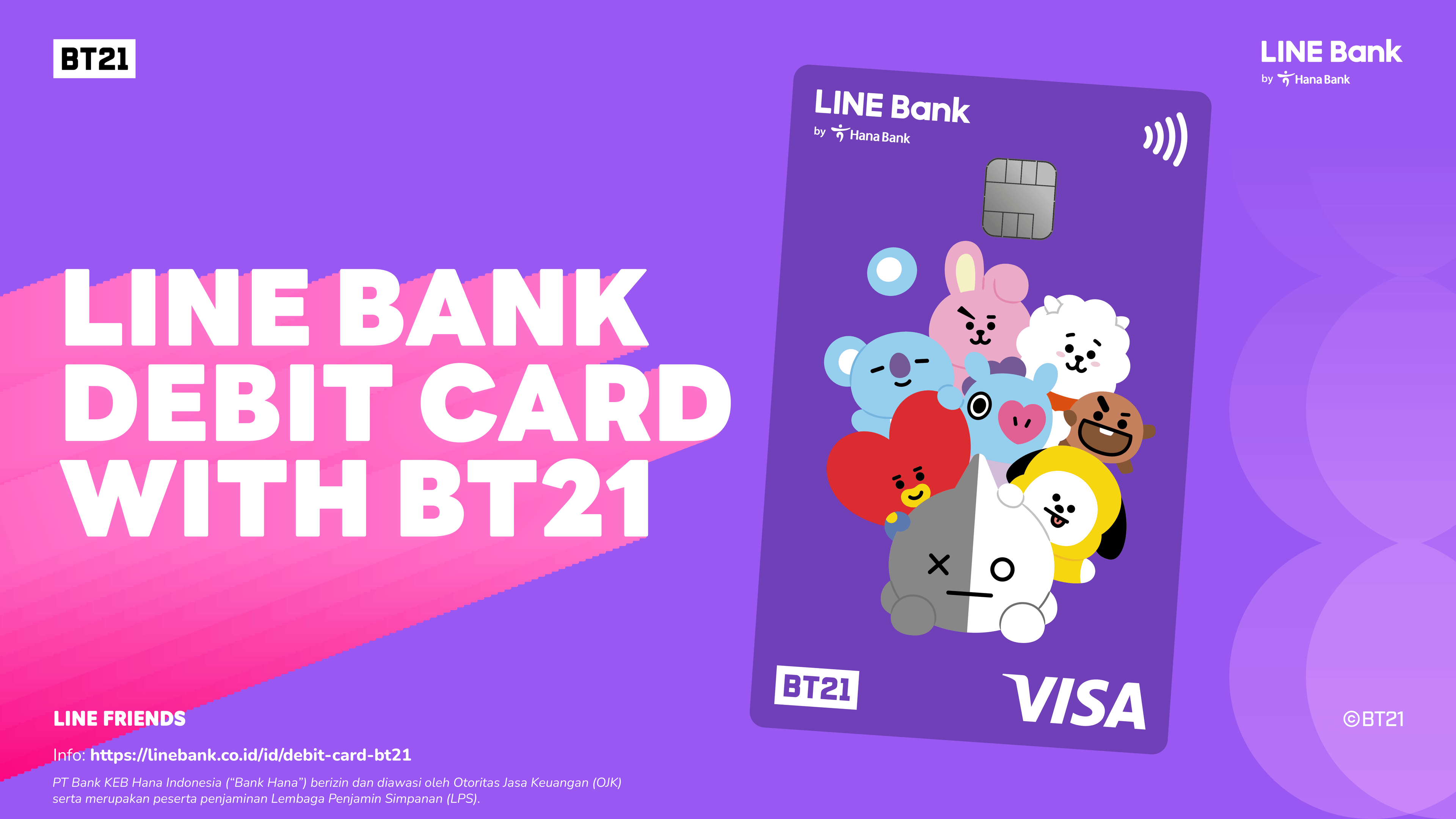 Sasar Gen Z, LINE Bank By Hana Bank Luncurkan Kartu Debit BT21