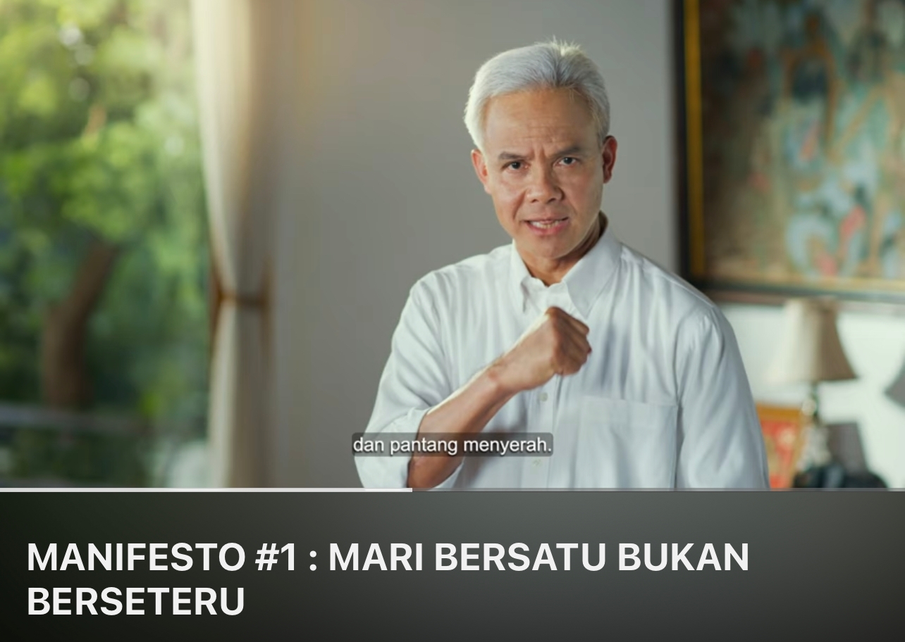 Lepas Dari Gubernur, Ganjar Pranowo Keluarkan Manifesto Di Akun YouTube-nya, Ajak Adu Gagasan