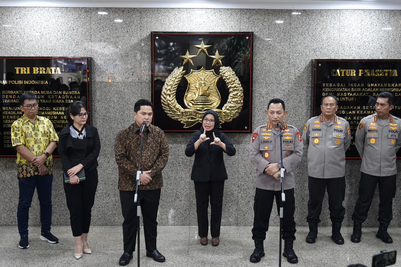 Bertemu Erick Thohir, Kapolri Pastikan Piala Presiden Berjalan Aman dan Lancar