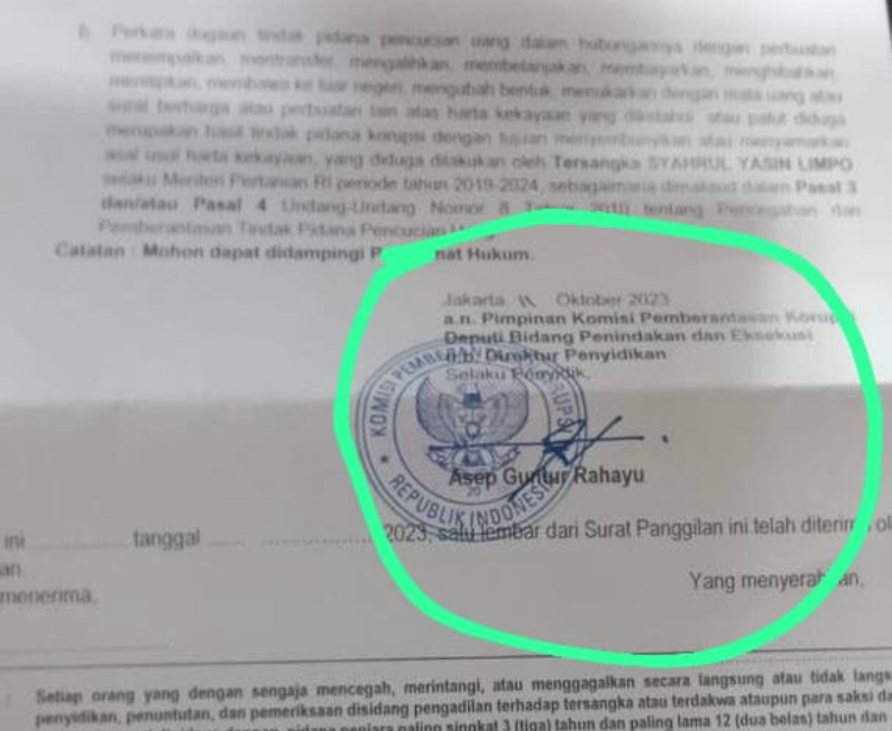 Kejanggalan Surat Panggilan Dan Penangkapan Syahrul Yasin Limpo