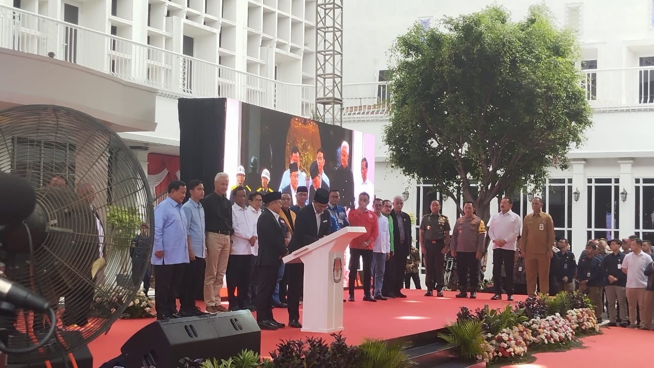 Tiga Paslon Capres-cawapres Bacakan Deklarasi Kampanye Damai Pemilu 2024