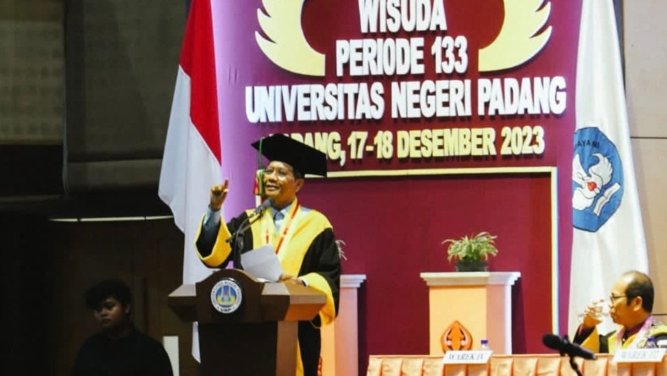 Di Depan Mahasiswa UNP, Mahfud MD Kembali Tegaskan Penegakan Hukum dan Keadilan