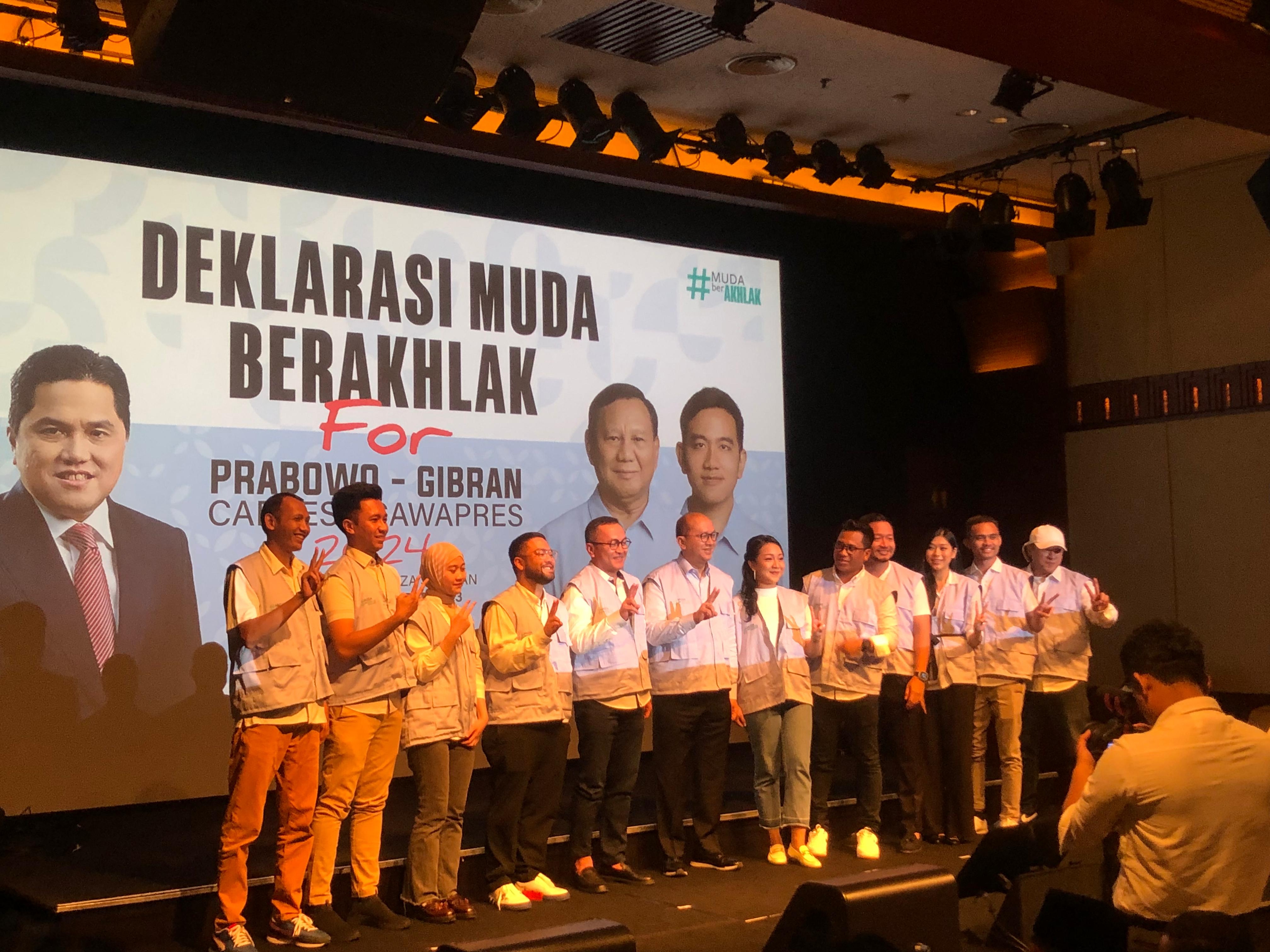 Relawan Erick Thohir, Muda Berakhlak Dukung Prabowo-Gibran