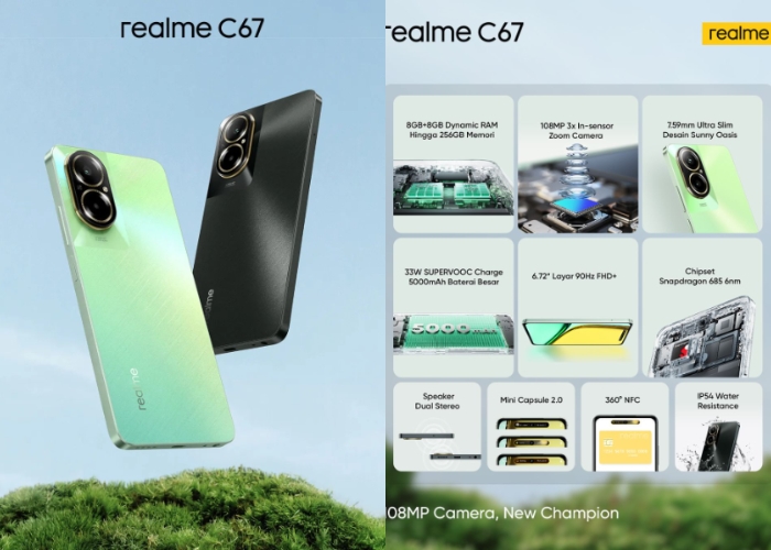 Resmi Meluncur di Indonesia, Simak Spesifikasi Realme C67