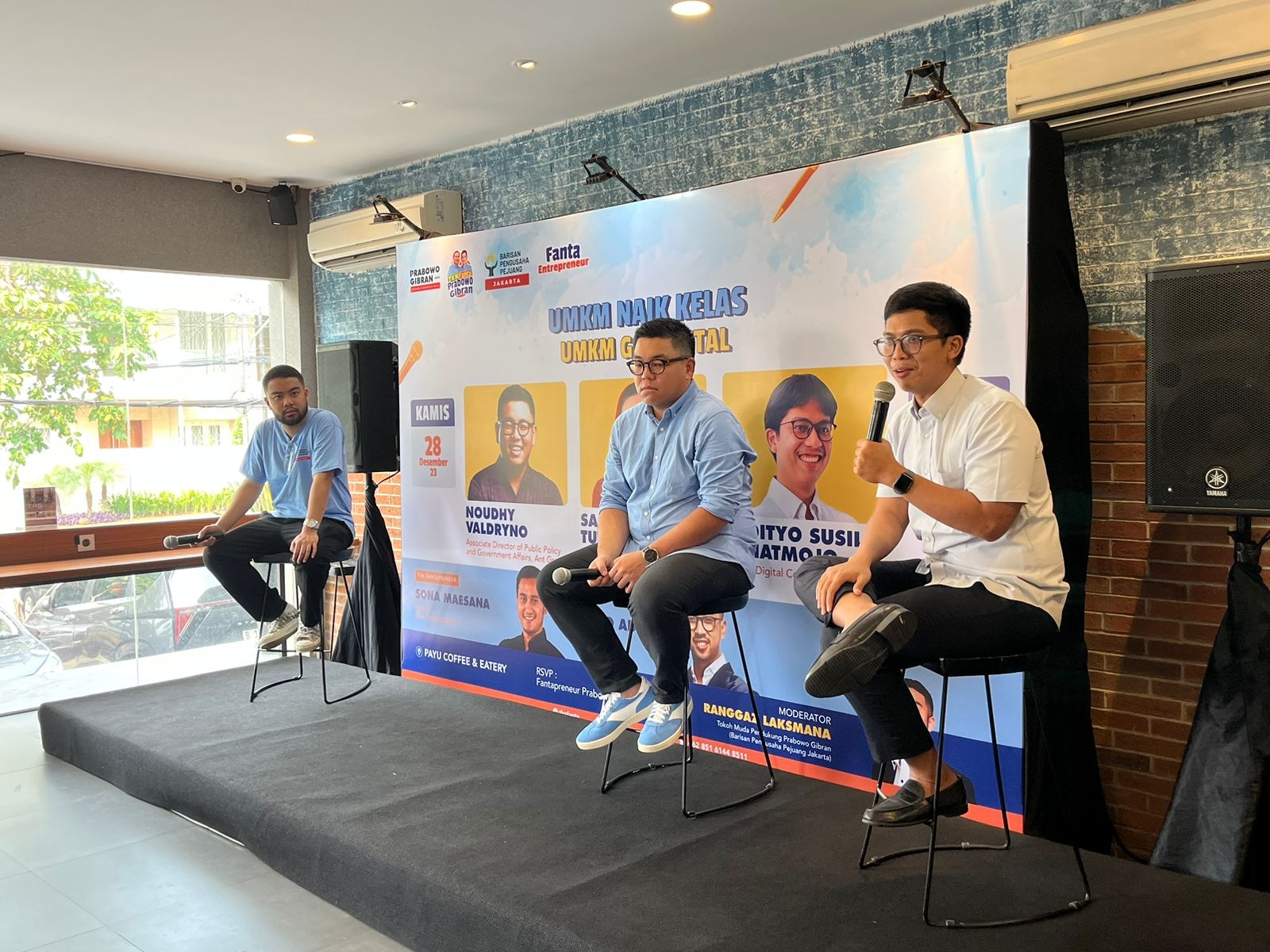 TKN Fanta dan Barisan Pengusaha Pejuang Hadir di Kantong Anak Muda, Berikan Coaching UMKM ‘Go