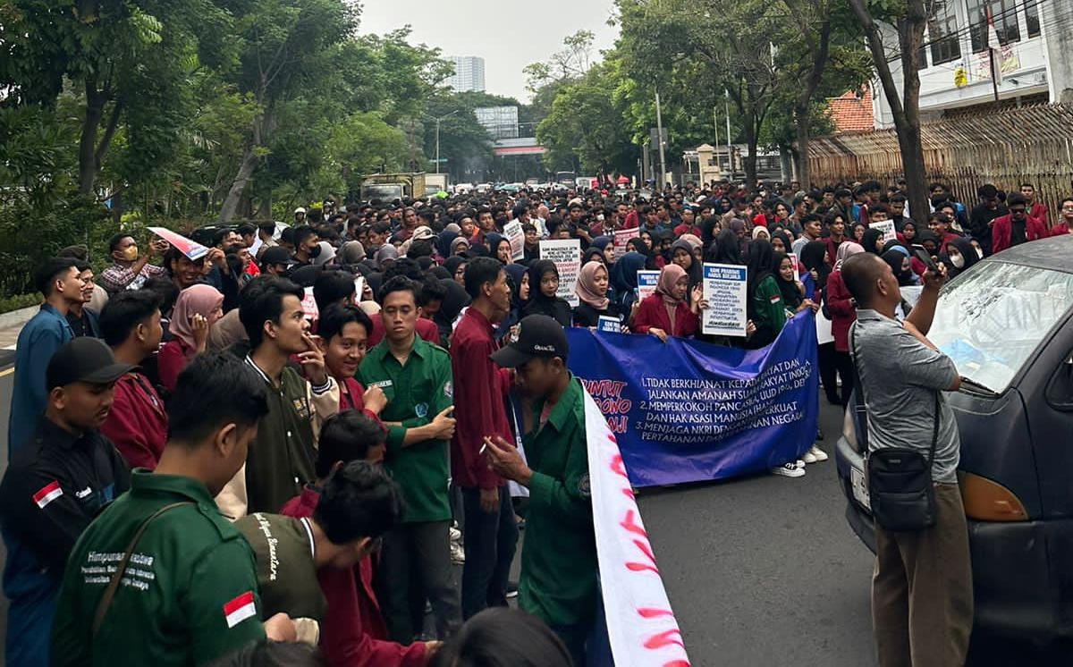 Aliansi Mahasiswa Jawa Timur Sambangi TKD Prabowo-Gibran, Sampaikan Harapan Bila Jadi Presiden