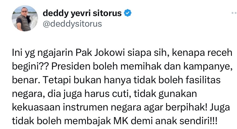 Senior PDIP Pertanyakan Jokowi Soal Presiden Boleh Kampanye: Kenapa Receh Begini?