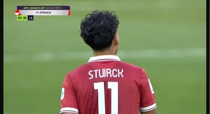 Jersey Rafael Struick Typo Bikin Salah Fokus, Salah Penulisan Nama Jadi Momen Lucu Saat Indonesia Dibantai Australia Piala Asia 2023