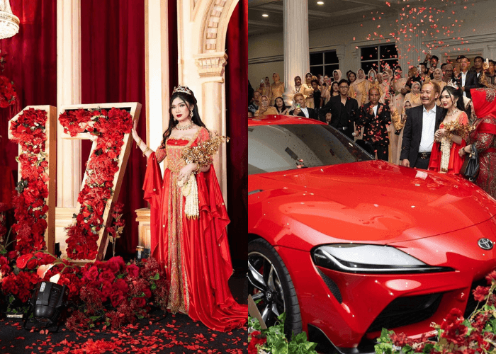 Ulang Tahun ke-17, Gadis asal Palembang Ini Gelar Pesta Mewah Bak Kerajaan, Dapat Kado Mobil Sport Rp2,19 M