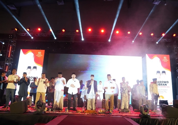 Sholawat Bareng, Pandawa Lima dan Ribuan Jemaah Doakan Prabowo-Gibran Menang Satu Putaran