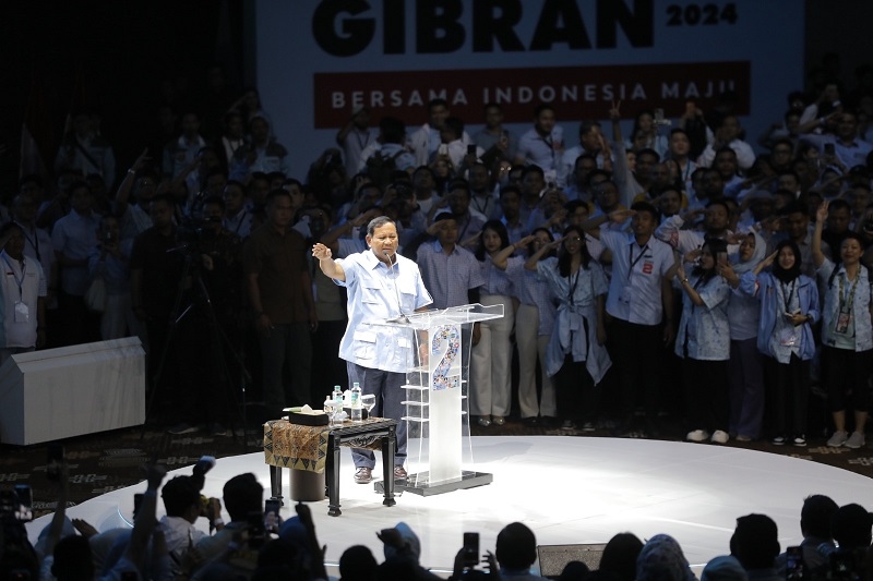 Ikut Apel Akbar TKN Muda, Prabowo: Semua Pembaharuan di Negeri Ini Dipelopori Orang-orang Muda