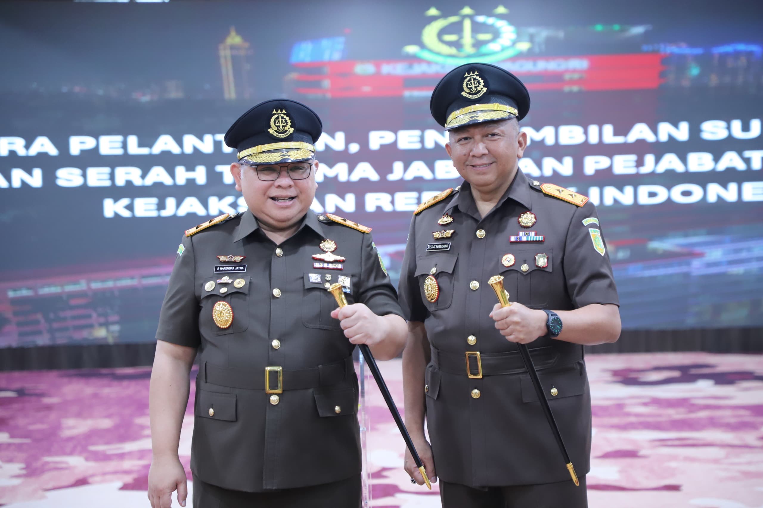 Lantik Narendra dan Ketut, Jaksa Agung Ingatkan Kejati Bali dan DKI Etalase Penegakan Hukum Nasional