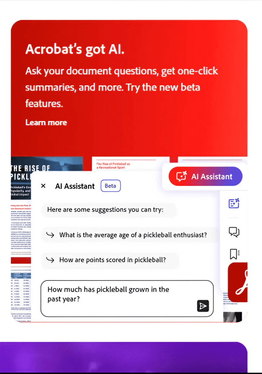 Adobe Acrobat Kini Punya AI Generatif untuk Mudahkan Pengguna Mencari Dokumen
