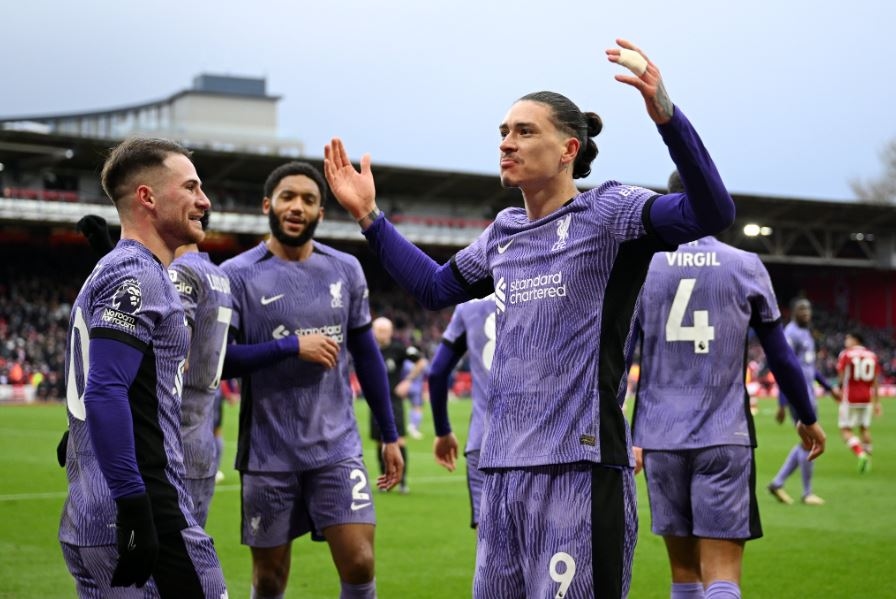 Klasemen Liga Inggris: Gol Telat Darwin Nunez Bikin Liverpool tetap Teratas Jauhi Man City
