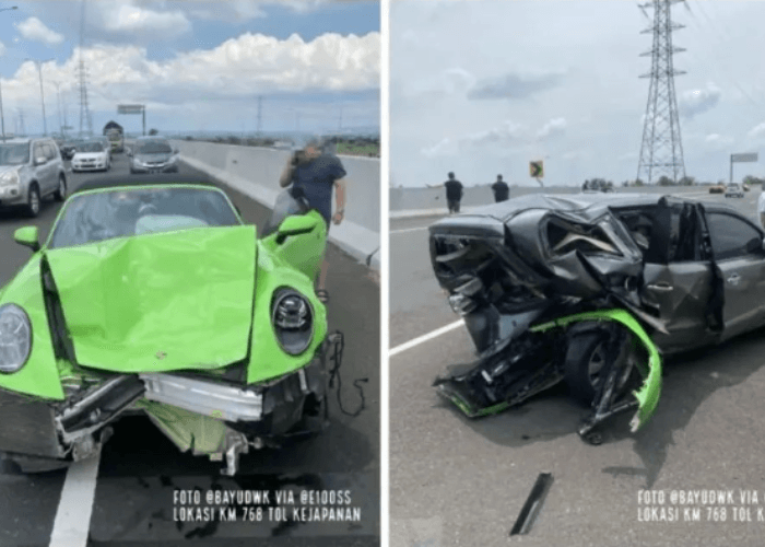 Viral Porsche Tabrak Livina Isi Satu Keluarga di Tol Kejapanan-Sidoarjo, Ternyata Sopir Masih 18 Tahun