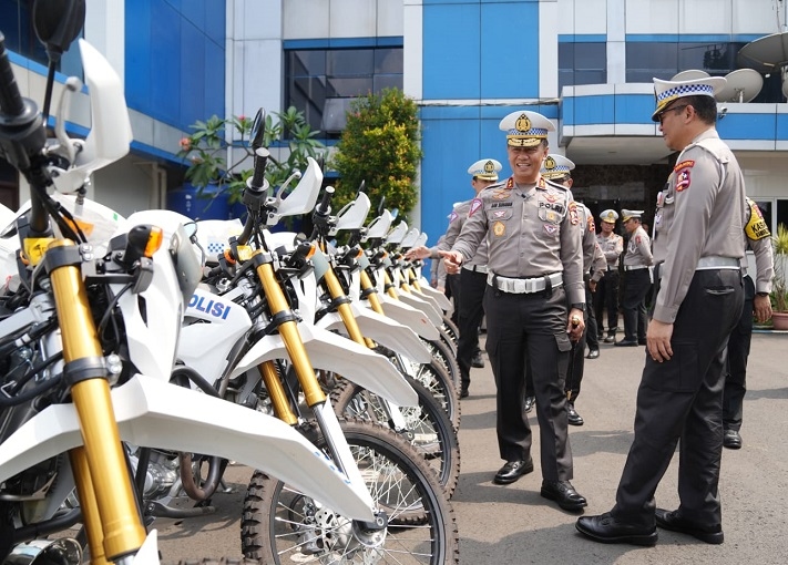 Kakorlantas Perkuat Sepeda Motor Pengurai Kemacetan untuk Sejumlah Polda