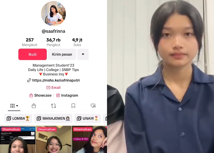 Sederet Prestasi Safrina Putri Indira, Mahasiswi UNAIR dan Influencer Pendidikan yang Viral Karena Jiplak Tugas Teman