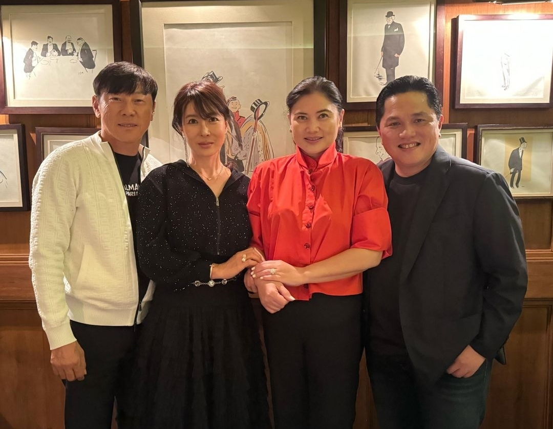 Momen Erick Thohir 'Double Date' sama Shin Tae-yong: Sharing Soal Mendidik Anak