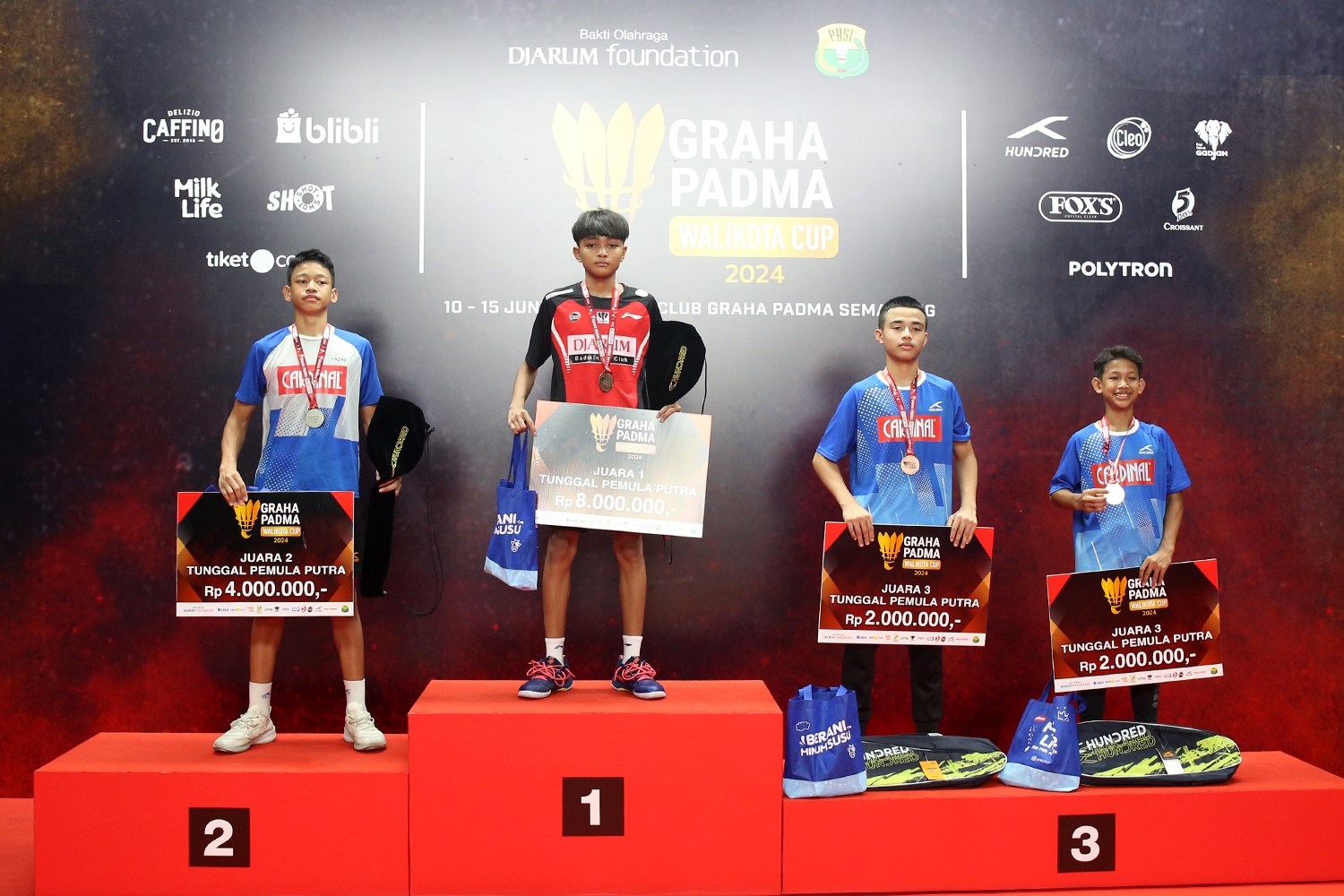 Atlet-atlet PB Djarum Mendominasi Kejuaraan Nasional Graha Padma Walikota Cup 2024
