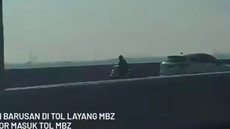 Viral Pemotor Nekat Terobos dan Lawan Arah di Tol MBZ, Ini Kronologinya