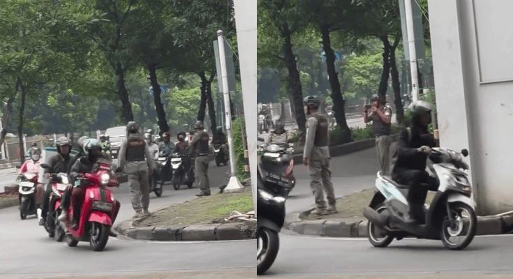 VIRAL Video 2 Petugas Satpol PP Mengatur Lalu Lintas Cuma 2 Menit, Netizen: Satpol PP Kerjanya Apa?
