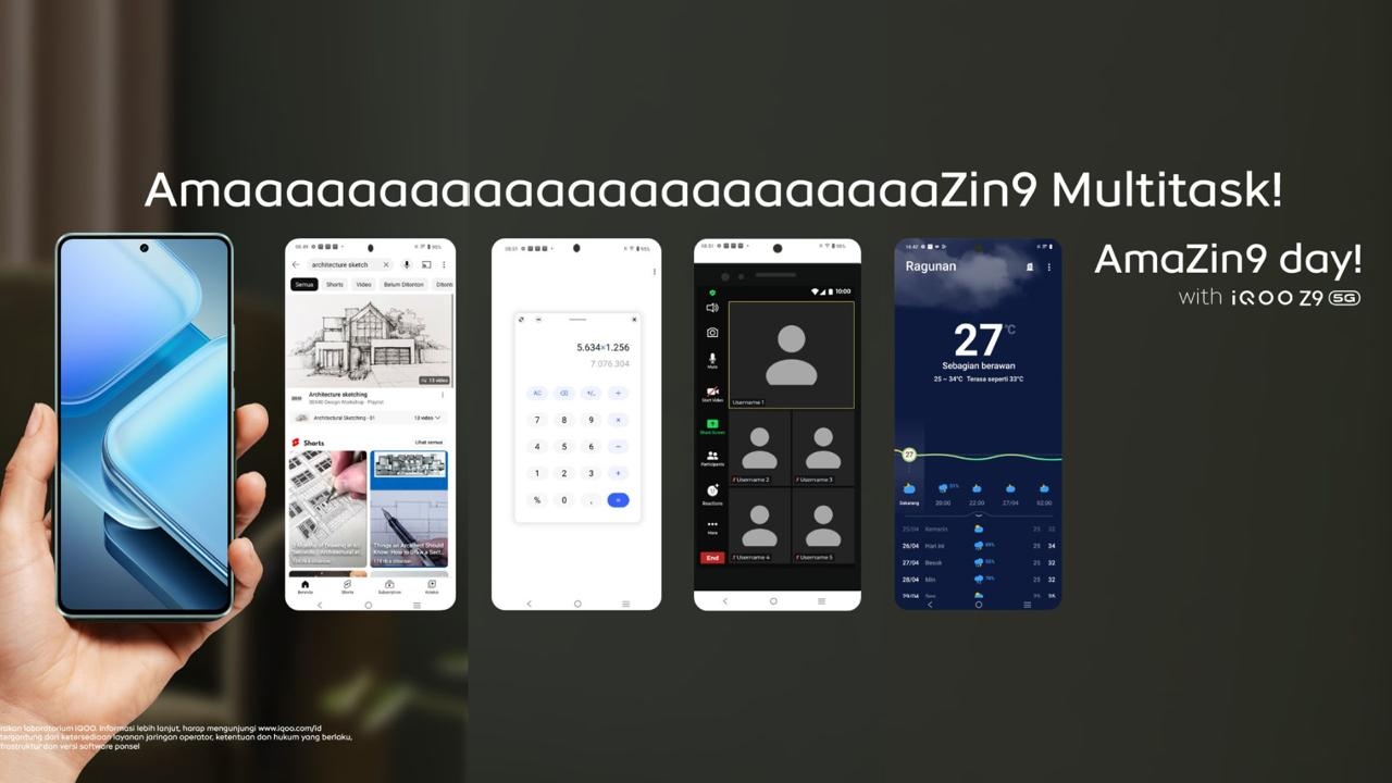 Punya Baterai 6000 mAh, iQOO Z9 Series Tawarkan Produktivitas Digital dan Hiburan Para Gen Z