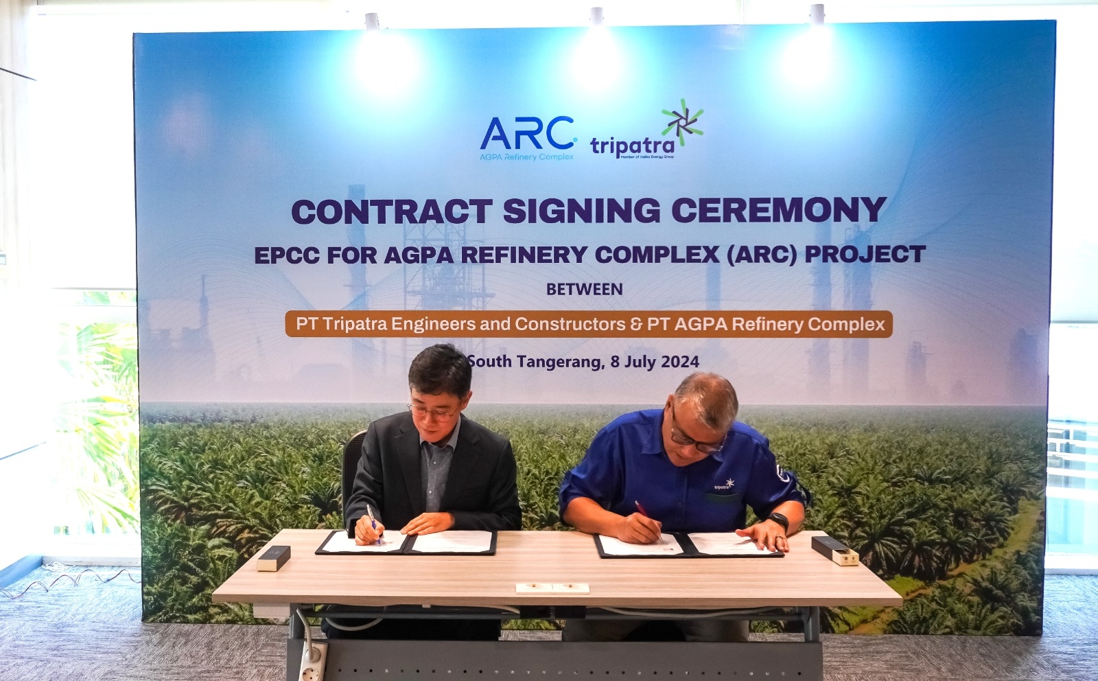 Tripatra Teken Kontrak dengan AGPA Refinery Complex untuk Proyek Penyulingan Minyak Sawit di Kaltim