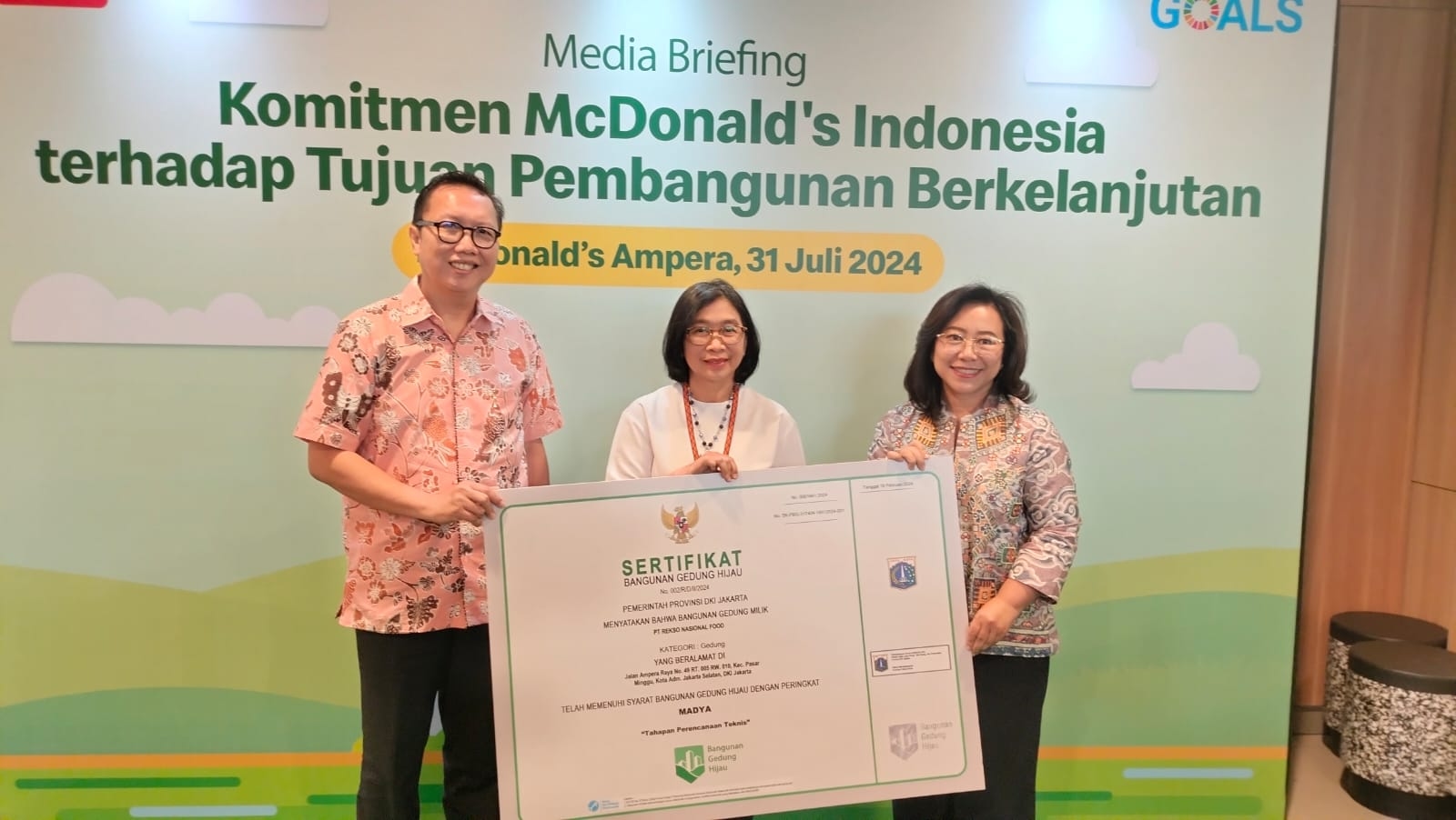 Jadi yang Pertama! McD Ampera Hadirkan Bangunan Bersertifikat BGH