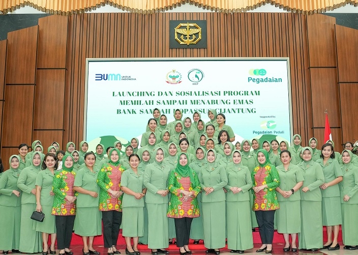 Jalin Kolaborasi, Pegadaian dan Persit KCK PCBS Kopassus Luncurkan Program untuk Pengelolaan Sampah Lebih Baik