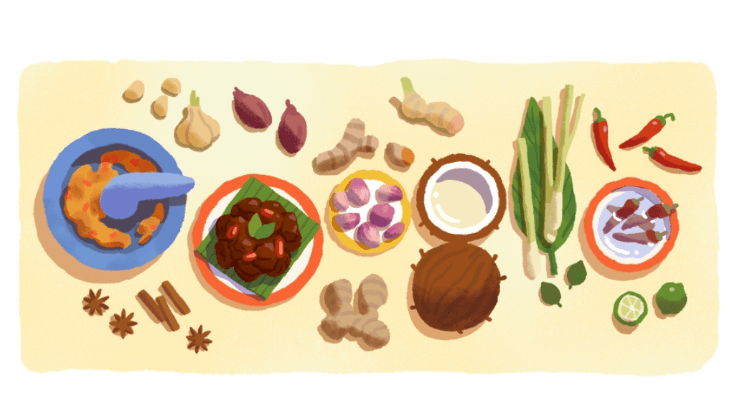 Jadi Google Doodle Hari Ini, Begini Asal Usul Makanan Rendang dari Indonesia!