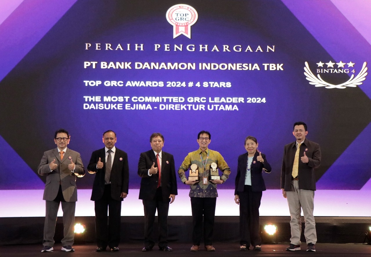 Danamon Sabet Dua Penghargaan pada Ajang Tahunan TOP GRC Awards 2024