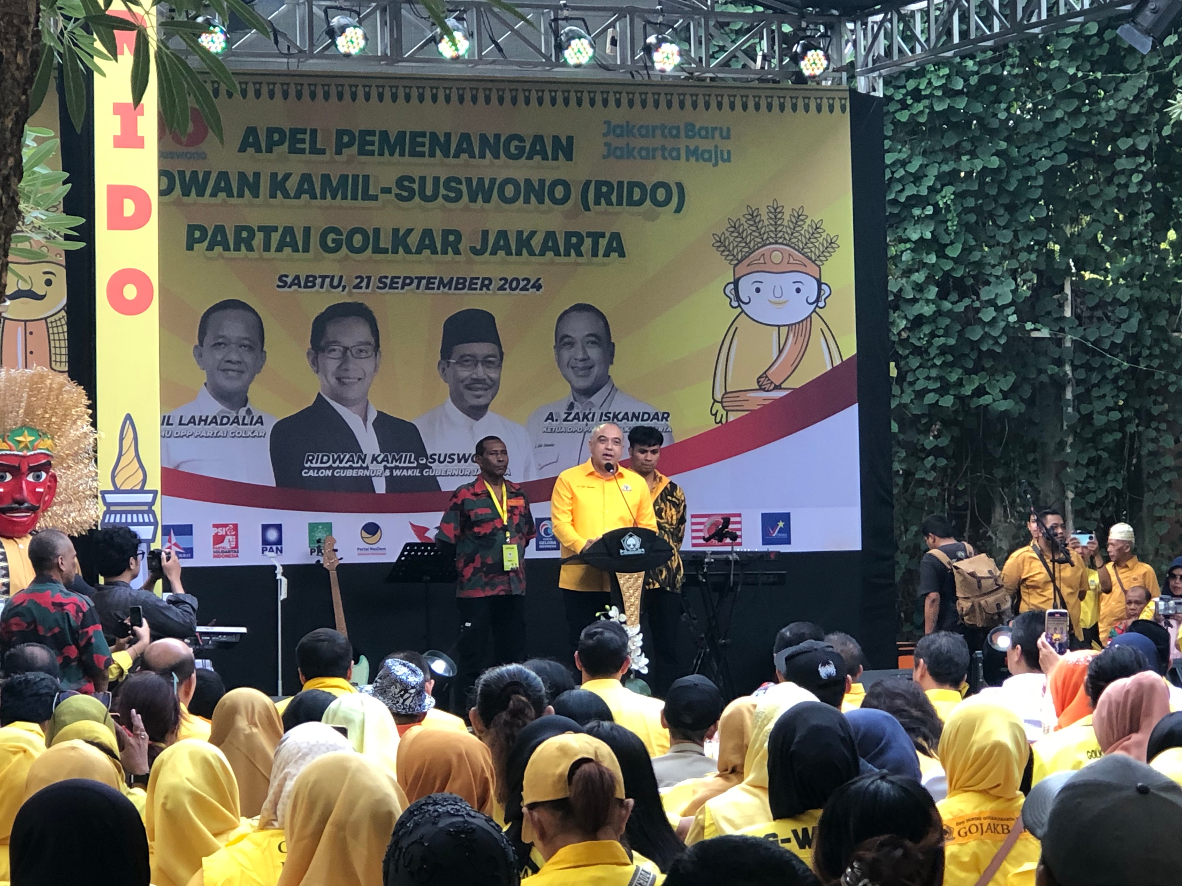 Golkar Jakarta Gelar Apel Kader, Siap Menangkan Ridwan Kamil-Suswono di Pilkada